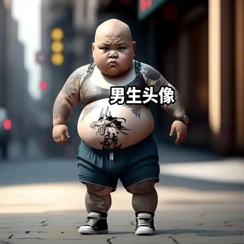 个性纹身花臂大佬胖小男孩头像 个性胖小女孩头像#男生头像 # - 抖音