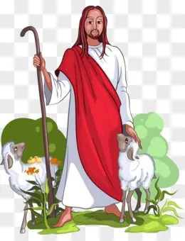 手绘插画风耶稣元素pngpsd耶稣 基督教png上帝png里约热内卢耶稣像png