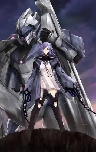 机动战队女神插画,快来操纵你的机甲与女神并肩作战吧