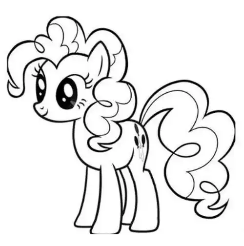 简笔画小马宝莉线稿素材