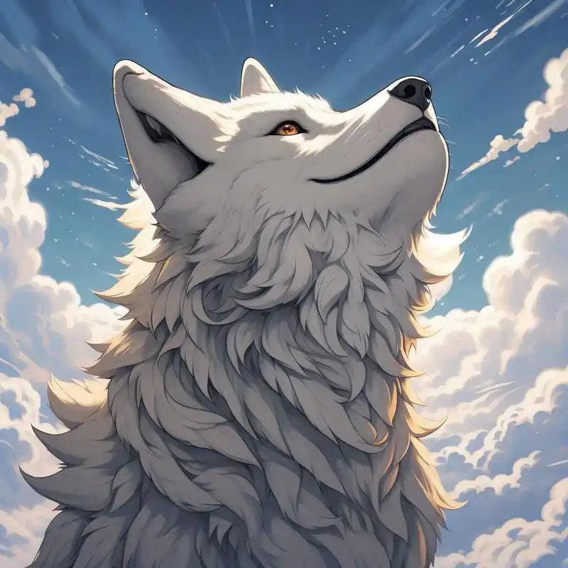 92落雪中的白狼头像9815 在这片银装素裹的雪原之上,一只白狼