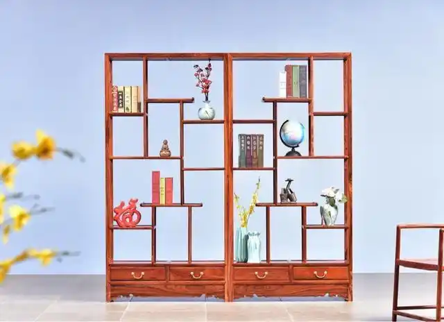 缅甸花梨中式风格博古架博古架,博览的是古玩,容纳的是历史,承载的是