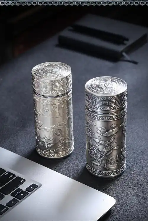 纯银保温杯 里外银杯正品食用足银999内胆水杯 礼品杯子自用送礼