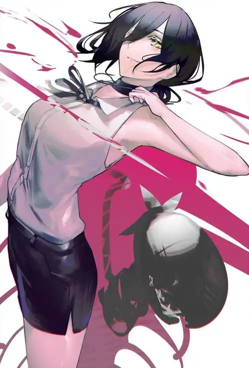 电锯人蕾塞高清插画图片