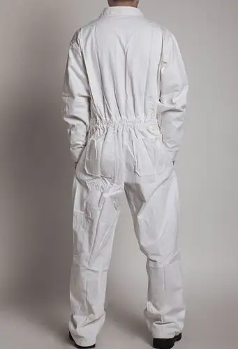 全棉连体工作服长袖工装男女红白蓝透气服汽修劳保服春秋