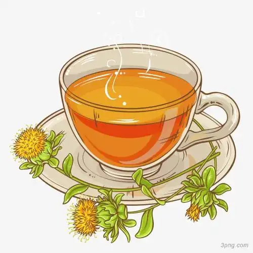 标签:菊花茶菊花菊花茶卡通手绘玻璃杯下午茶热饮一杯菊花花茶白色