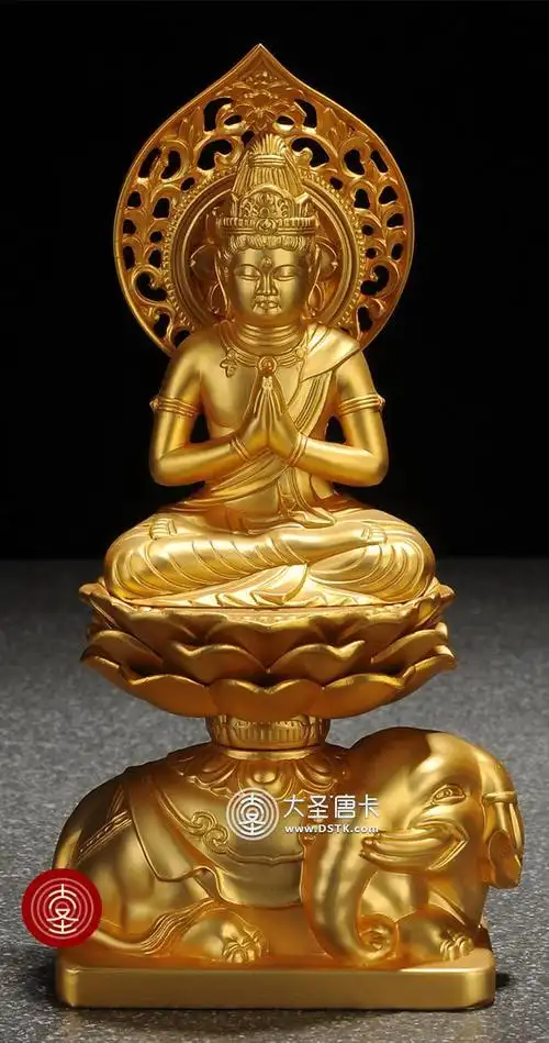 镀金佛像普贤菩萨