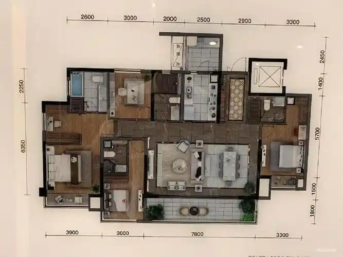 中国铁建西派城3室2厅2卫197.08㎡南北360万