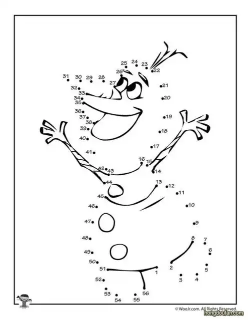 21张趣味数字连线游戏打印图片下载-红豆饭小学生简笔画大全