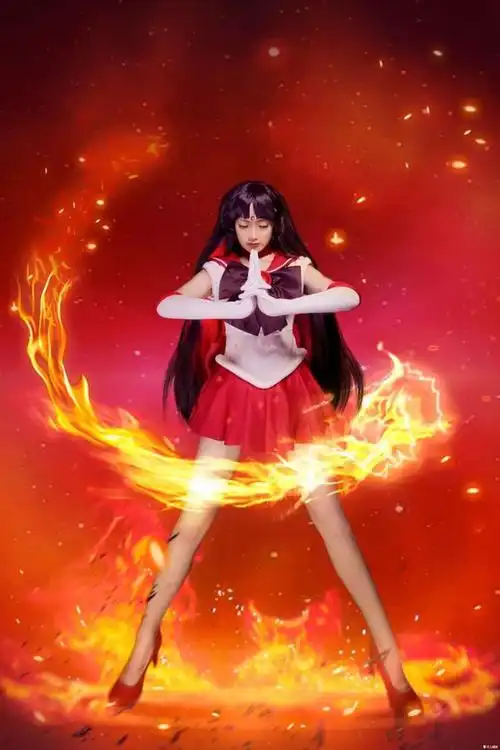 美少女战士火野丽cosplay超长美腿燃烧冬日
