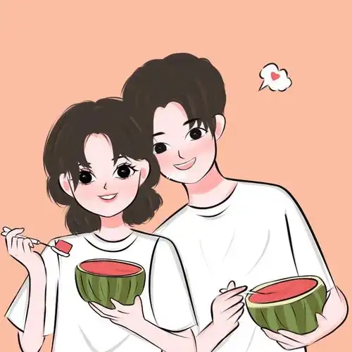 优质情侣头像西瓜91是夏天的入场券在夏天,没有比一起吃西瓜91更