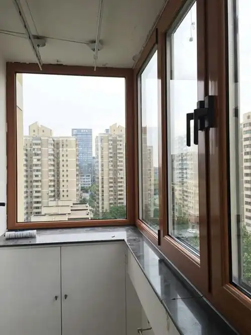 断桥铝门窗封阳台阳光房铝包木门窗铝合金平开窗超强隔音窗平开推拉窗
