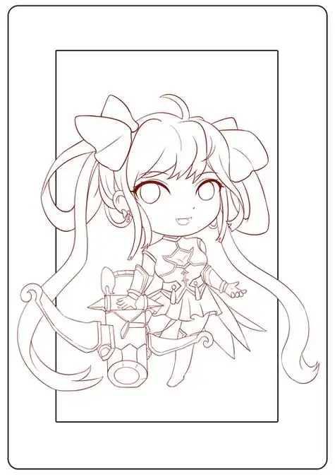 王者荣耀的简笔画q版(王者荣耀q版简笔画夏洛特) -【爱个性】