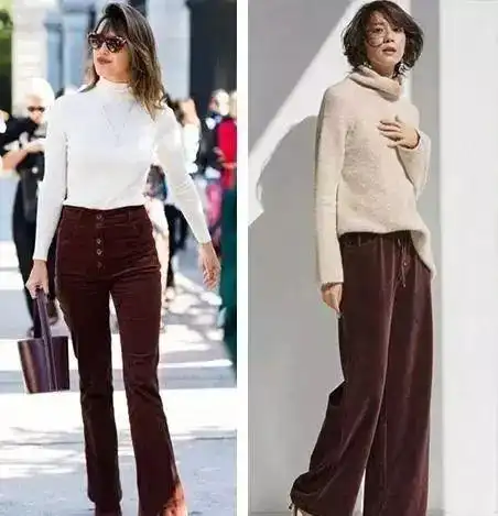 咖啡色裤子搭什么衣服?_搭配