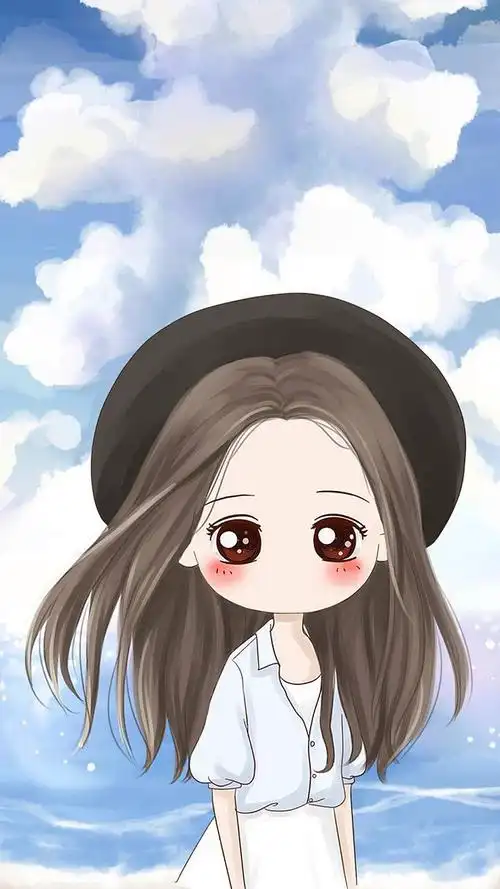 清新卡通女孩iphone6splus手机锁屏壁纸10801920