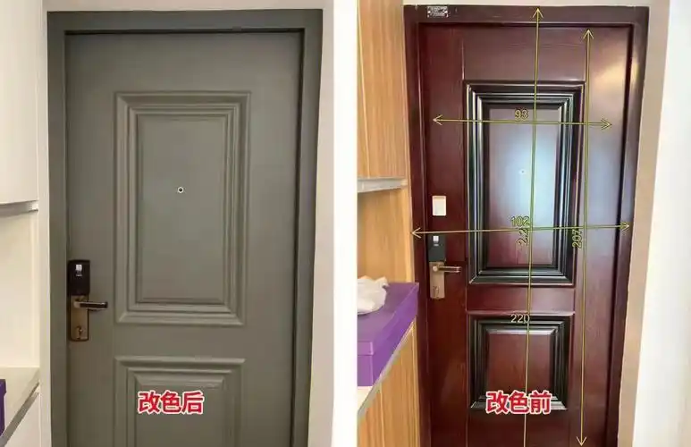家具改色贴膜手机实拍落地案例精致的木门这不是一款平平无奇木门漆面