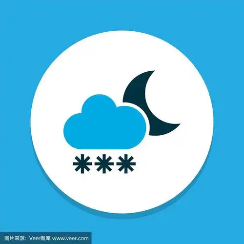 雪天图标彩色符号优质