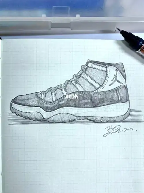 画画  #篮球鞋  #手绘  #画  #鞋控的日常  #鞋控の日常 #线描  #素描