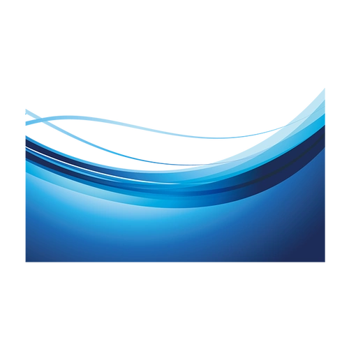 蓝色装饰波浪线条元素免抠素材