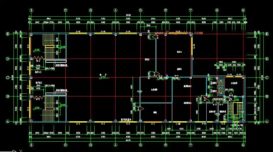 某三层钢框架结构图