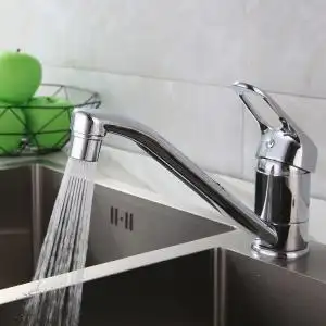 矮款家用厨房水龙头冷热全铜洗菜盆水槽水龙头洗衣池可旋转洗碗池