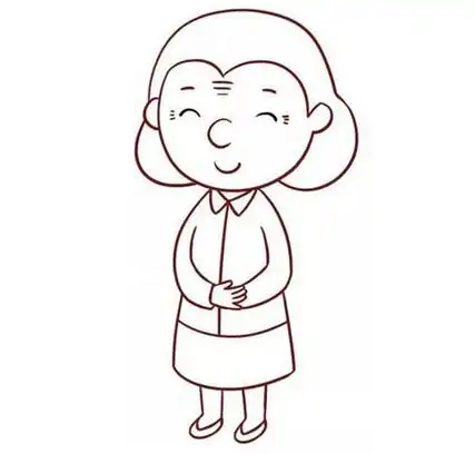 老奶奶的简笔画步骤