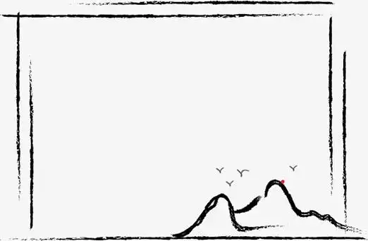 古风水墨花边框