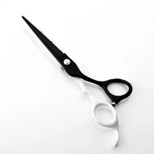 0寸理发剪美发剪刀 理发剪刀 黑白色烤漆个性款 美发工具批发