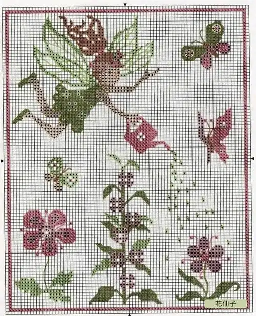 漂亮十字绣图案单色(22款春天类十字绣)