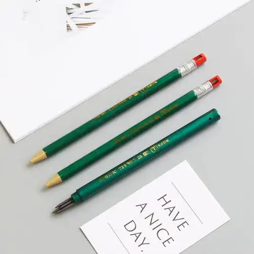 尼家2b自动铅笔2.0mm粗芯笔芯按动式小学生用木铅笔写不断2mm笔芯