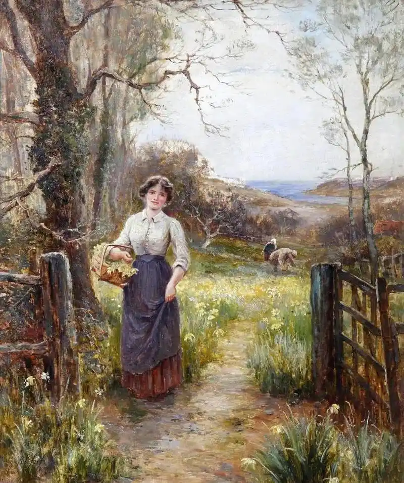 《田园》乡村美景令人向往,欧内斯特·查尔斯·沃尔本(1872-1927)