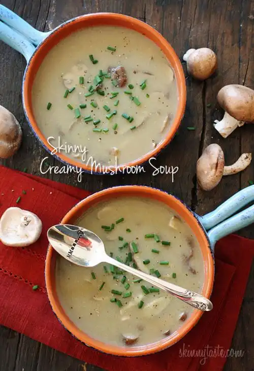 low fat creamy mushroom soup 低脂奶油蘑菇汤 素食主义