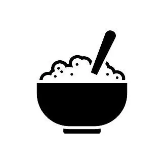 白色背景中的 i>饭 /i> i>碗 /i>图标 i>矢 /i> i>量 /i>设计模板