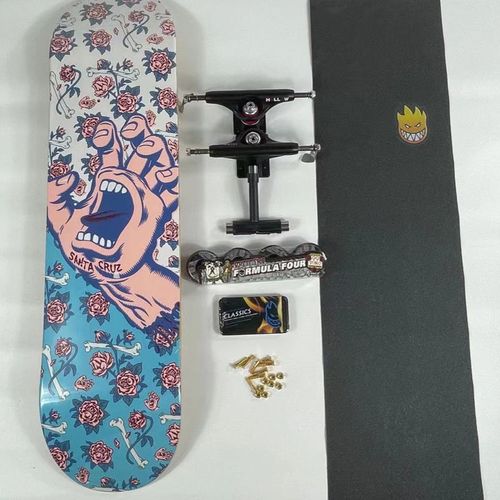 santacruz鬼手正品美国进口滑板一套整版