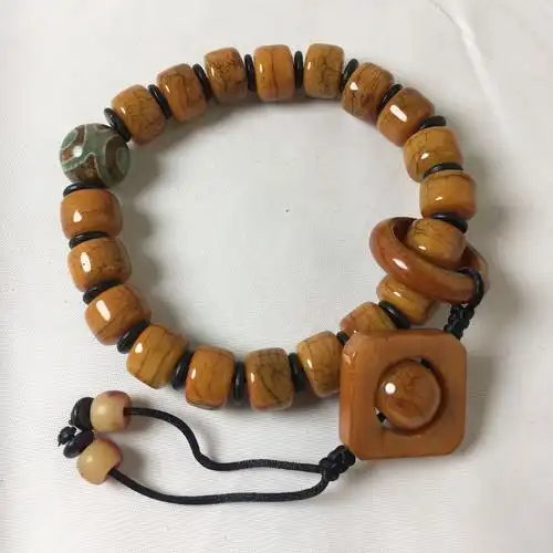 古玩杂项批发收藏做旧工艺品骨雕牛角手链手串d205-阿里巴巴