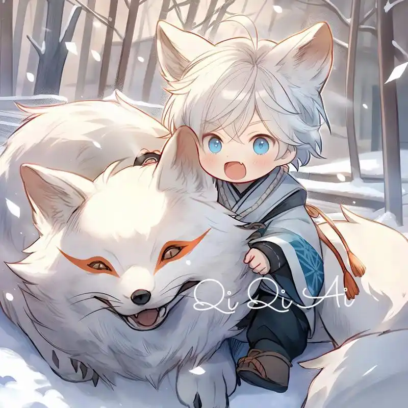 ▏古风男生头像 你陪我长大 我陪你到老 狐狸之间的感情真挚不移