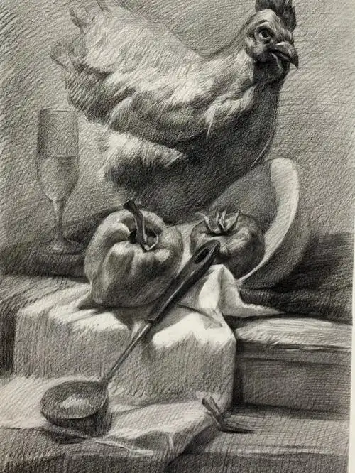 素描静物  #四川美术联考  #素描