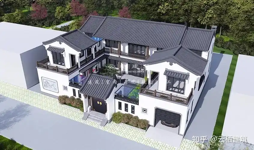 10款两层三合院大宅尽显国粹韵味
