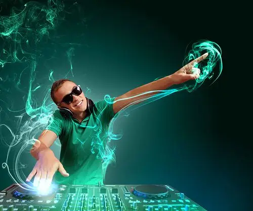 时尚炫酷的dj音乐师高清图片