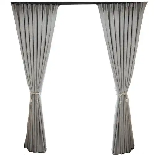 定制亚麻棉麻混纺窗帘窗帘布布料现代简约北欧纯色定制窗帘