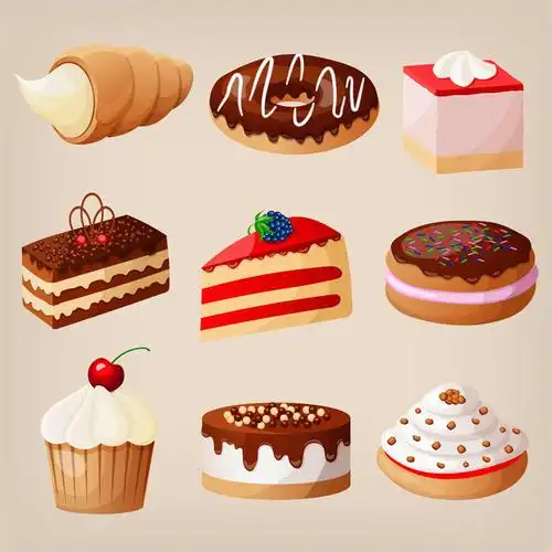 卡通蛋糕美食图片