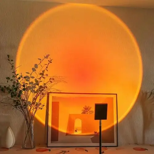 朝夕阳落日灯卧室床头拍摄投影夕阳灯5v 网红直播背景氛围日落灯