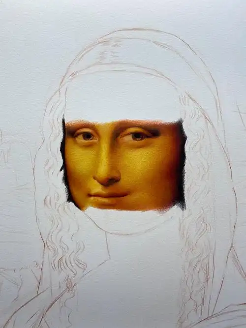 彩铅人物-《蒙娜丽莎》临摹