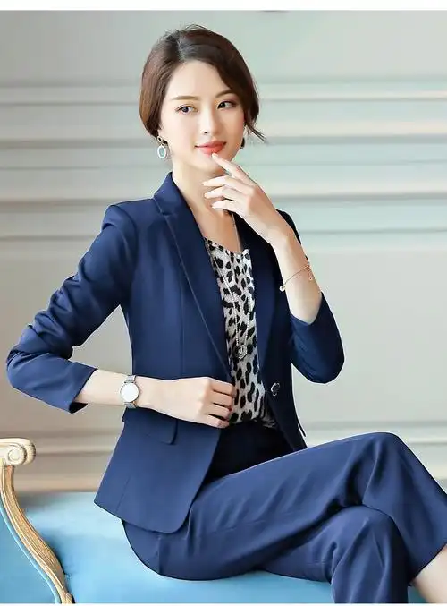 职业装工作装售楼酒店面试装女士工作服小西装黑外套9001背心半裙s