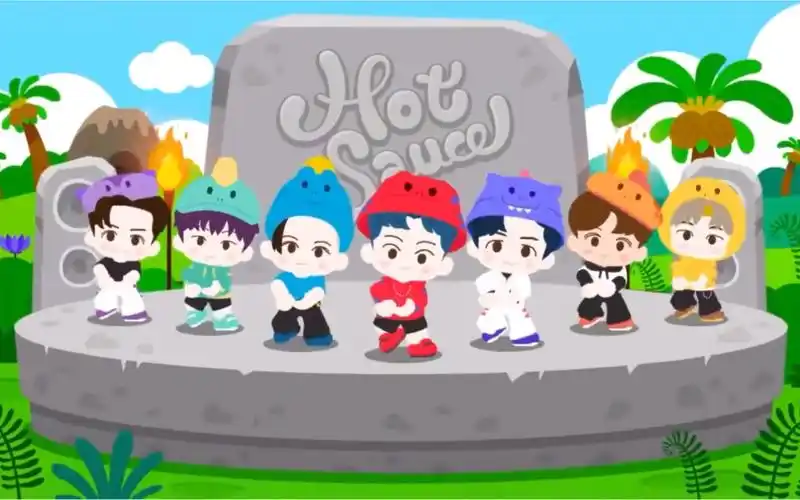 nct dream hot sauce英版与韩版动画形象mv,好可爱!嘻嘻!