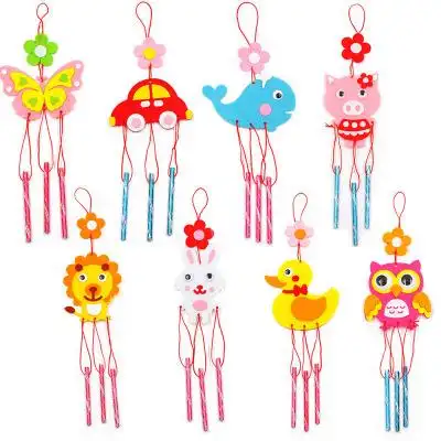 挂饰幼儿园装饰挂件儿童不织布创意手工diy制作材料包布艺风铃c系列8