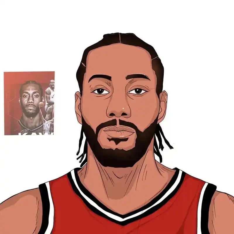 "攻防一体的代表"#伦纳德 #插画 - 抖音