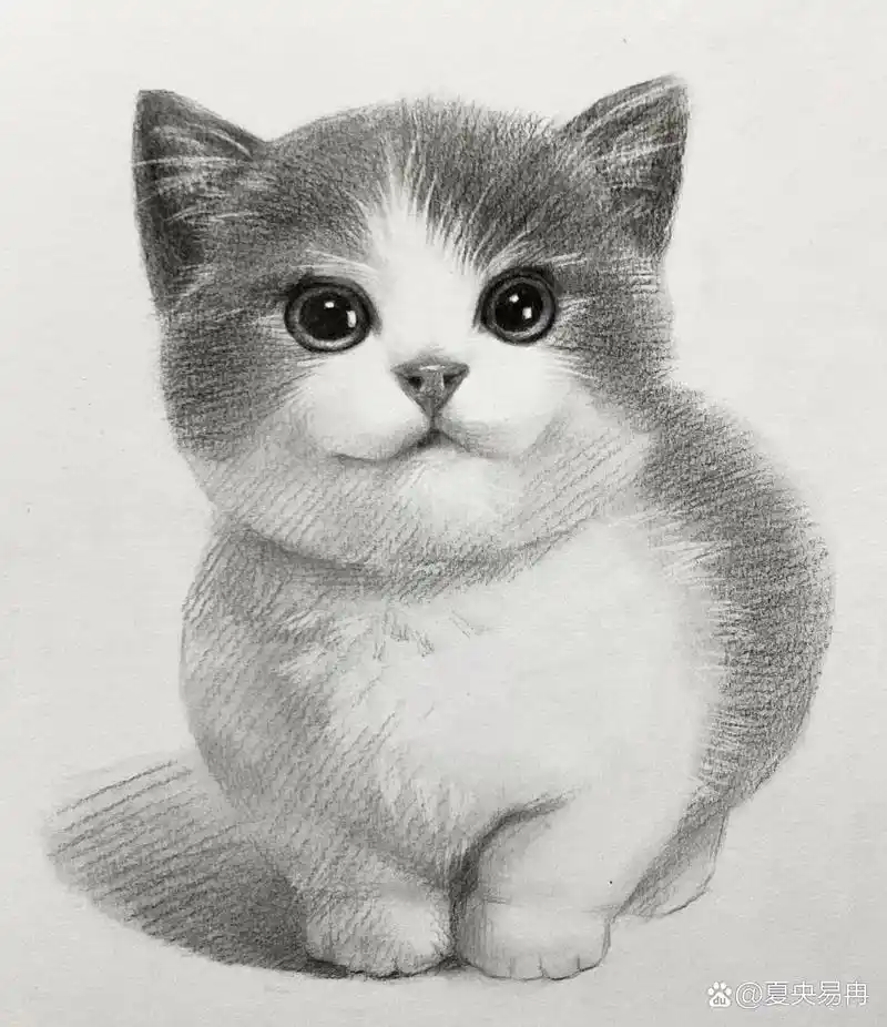 素描静物|可爱的猫咪93! 素描是绘画的根基,思想是画作的灵魂.