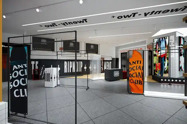 潮牌买手店店铺空间设计 client :珠海22 品牌有限公司 format :服装