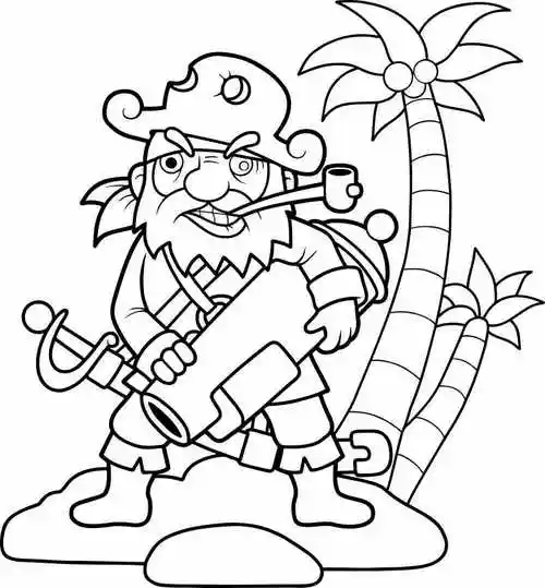 矢量的卡通海盗插图设计